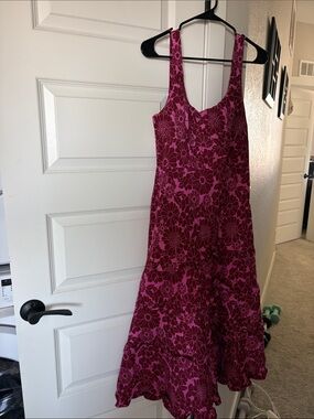 Anthropologie Blythe Square-Neck Tiered Dress